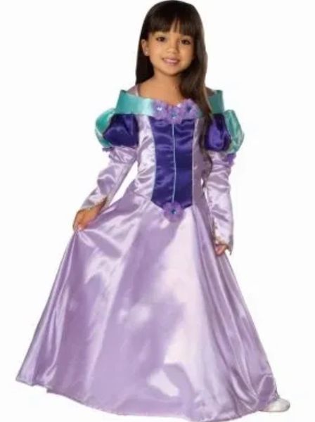 *Deluxe Regal Purple Princess Gown Costumes Dress, Girl's - After Halloween Sale - Off the shoulder