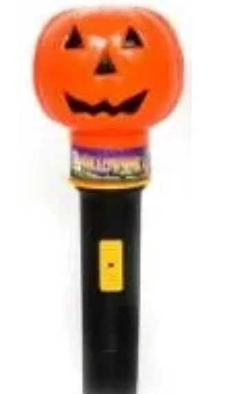 *Trick or Treat Orange Pumpkin Safety Flashlight, 9in - Halloween Fun