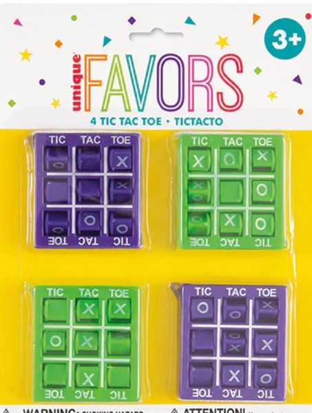 Tic Tac Toe Loot Bag Toy Party Favors, 4ct