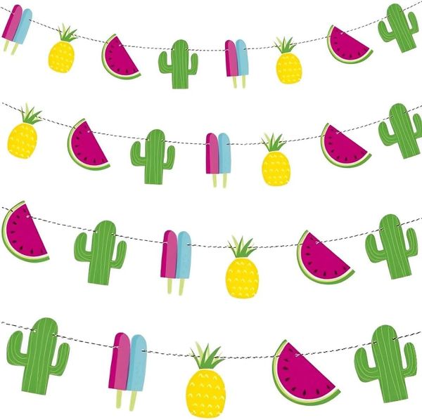 *Sweet & Succulent Cutout Hanging Decoration, 6ft - Summer Luau Party