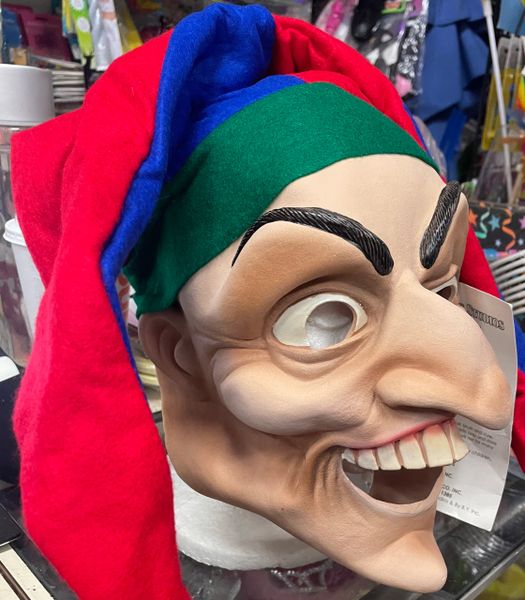 Jester Bob Mask with Attached Hat - by Be Something Studios - After Halloween Sale