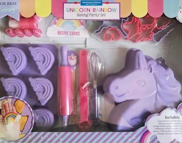 Magical Unicorn Baking Party Set, Lavender - 35pcs - Toy Sale