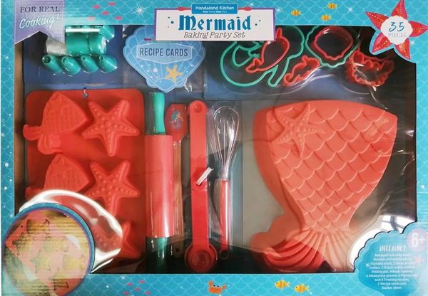 Magical Mermaid Baking Party Set, Lavender - 35pcs - Toy Sale
