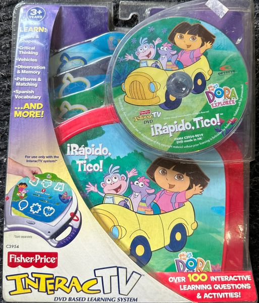 *Rare Fisher Price Dora Interactive TV DVD Based Learning System - 2003