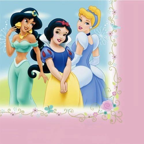 Disney Princesses Fairy Tale Friends Birthday Party Beverage Napkins, 16ct - Licensed