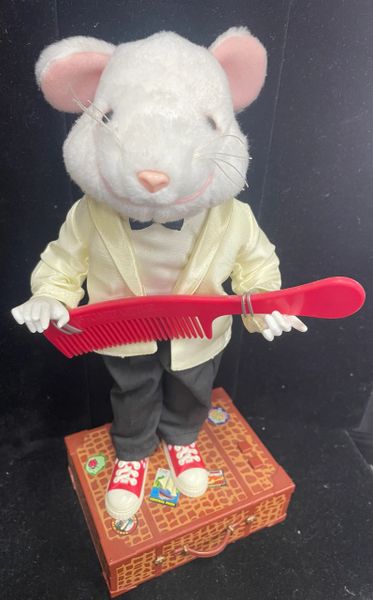 Stuart Little Plush Toy On Suitcase, 12in - 1999 by Hasbro