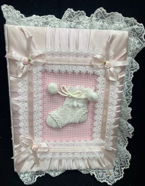 Pink Baby Girl Photo Album - Handmade, 12in - Keepsakes