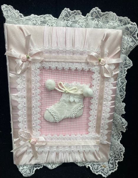 *Handmade Newborn Baby Girl Photo Album, 12in - Girl - 12in - Keepsakes - Baby Shower Gifts