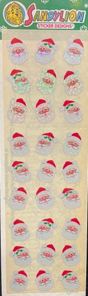Santa Clause Stickers - 4 sheets, 27 Stickers each - Christmas