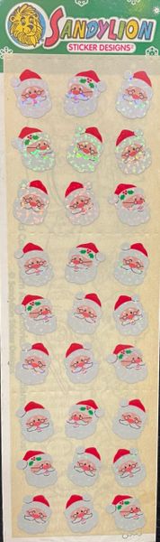 Santa Clause Stickers - 2 sheets, 27 Stickers each - Christmas