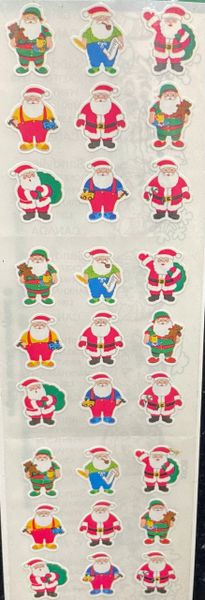 Santa Clause Stickers - 2 sheets, 27 Stickers each - Christmas