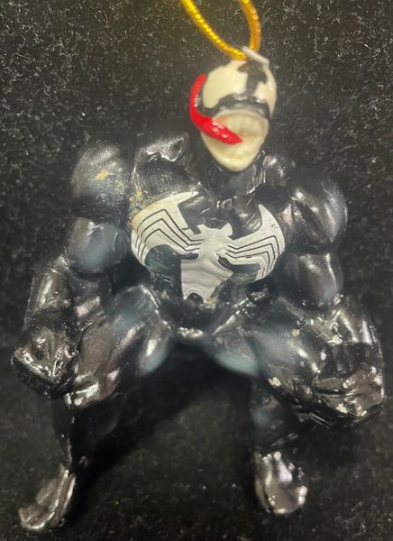 Rare Marvel Venom Spider-Man Figure Christmas Ornament, 2004 - Holiday Novelty Gifts