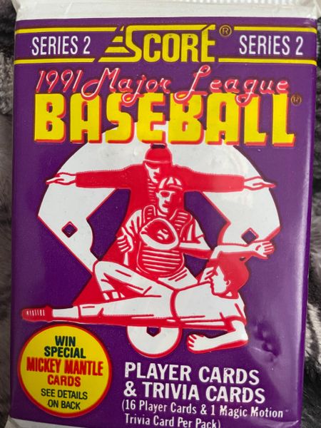 Vintage Rare Vintage Score Baseball Trading Cards Series 2, 16 Cards - 1991