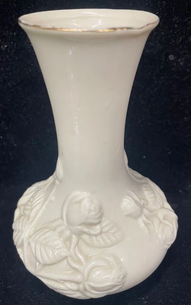 Ivory Floral Vase - Ceramic, 6in