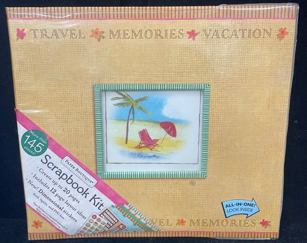 Scrapbook Album Kit - 145 Pieces Included, 20 Pages - Travel Memories - Vacation