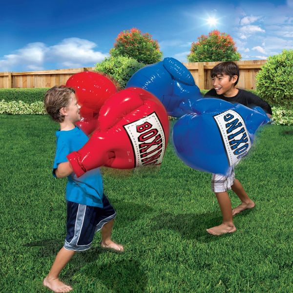 Kids Blue Inflatable Mega Boxing Gloves 1 Set