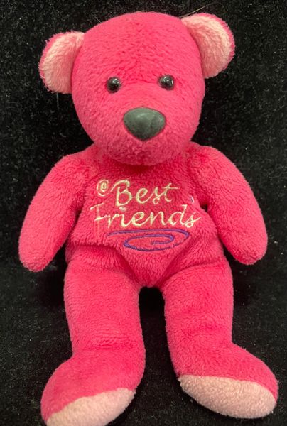 Ty Beanie Baby Pink Best Friends Teddy Bear, Plush 7.5in