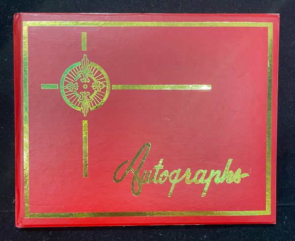 Vintage Autograph Album, Red Student Book USA Made