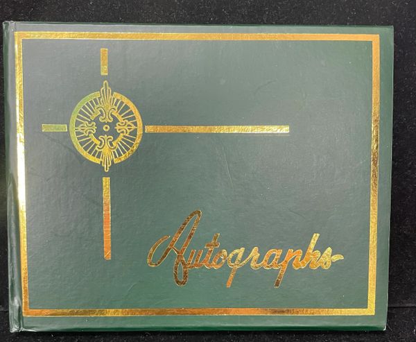 Vintage Autograph Album, Green Student Book USA Made