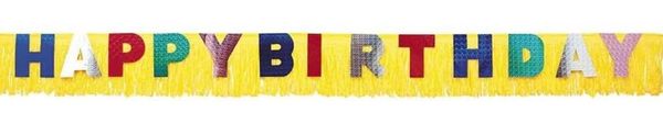 *GIANT Fringe Happy Birthday Banner Decoration, 9.5 feet