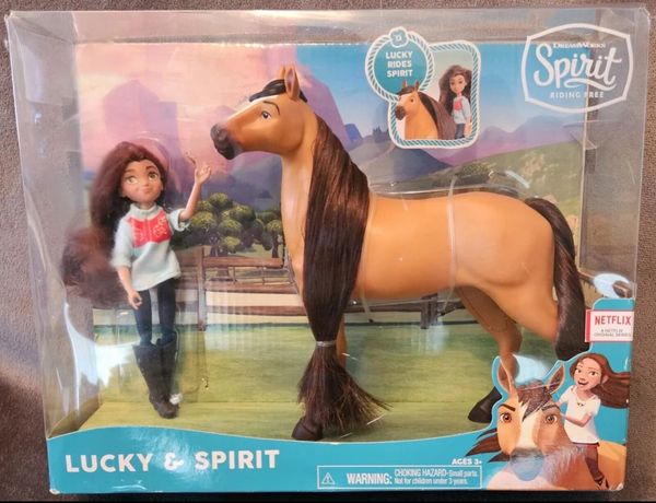 *DreamWorks Spirit Doll & Horse Lucky and Spirit - by Mattel - Girl Gifts