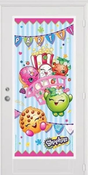 *Shopkins Birthday Party Door Cover, 60in - Wall Decoration