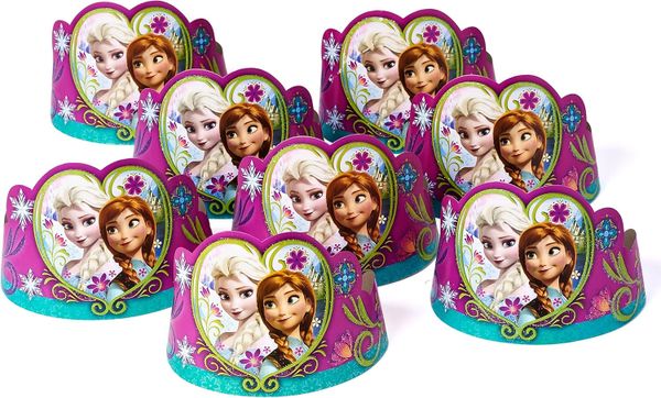 *Disney Frozen Birthday Favor Party Crowns, Hats, 8ct