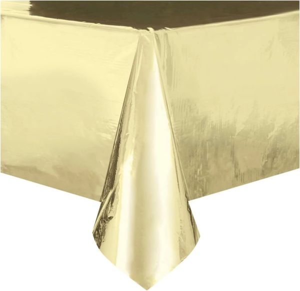 *Shiny Metallic Gold Table Cover, 54x108in