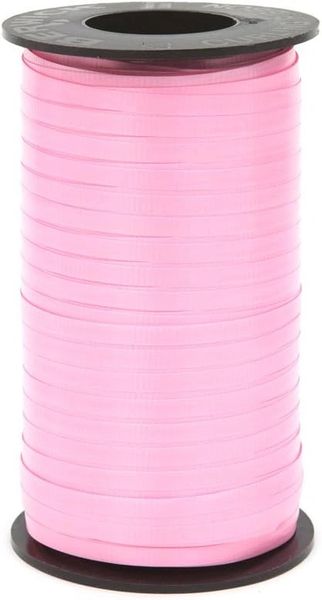 *Azalea/Bubble Gum Pink Crimped Curling Ribbon, 3/16in x 500 Yards