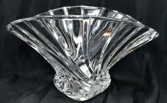 *Rare Mikasa Flores Crystal Flair Bowl, 8.25in, Heavy - Wedding, Bridal Gifts