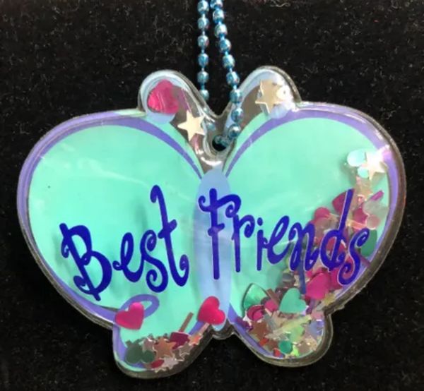 *Best Friends Puffy Butterfly Confetti Charm, 2 Charms