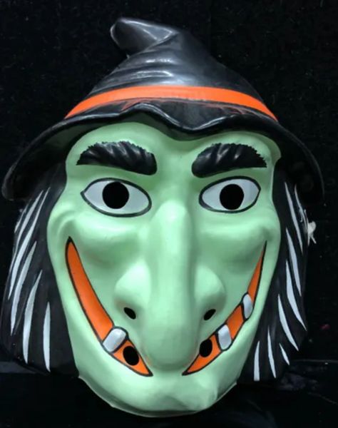 *Vintage Wicked Witch Mask, Girl's - Halloween Costumes