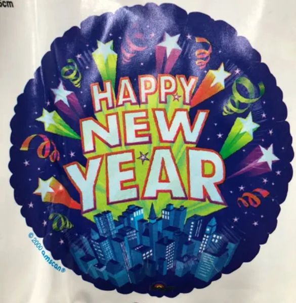 *Happy New Year Party Foil Balloon, 2 Balloons - 18in - NYE - New Years Eve