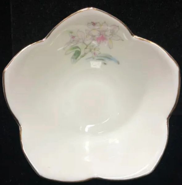 *Rare Royal Orchid Fine China Lotus Bowl - Mom Gifts - Bridal