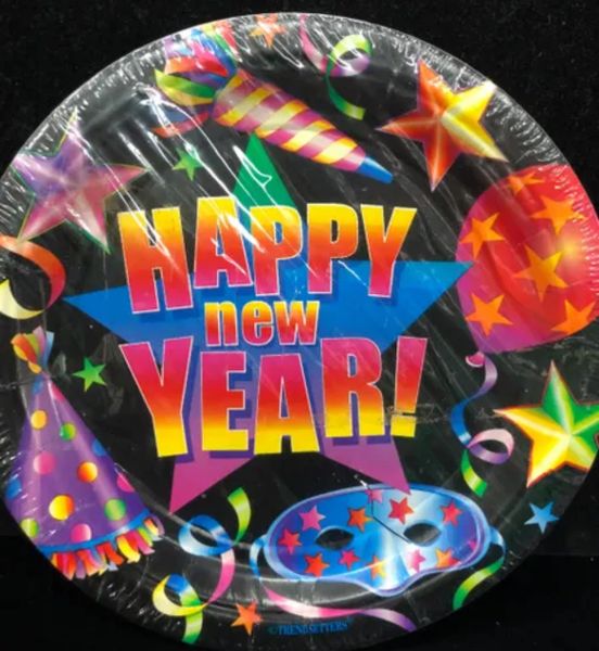 *Happy New Year Party Plates, 8ct