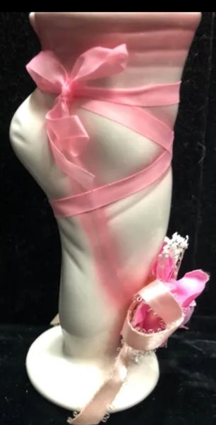 *Pink Ballet Slipper Vase, 6in - Recital Gifts