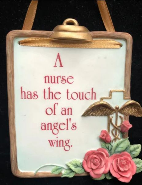 *Nurse Gifts, A nurse has the touch of an angel's wing, Hanging Plaque - Caregiver, Appreciation, Thank You