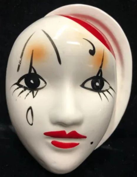 *Rare Vintage French Pierrot Face Trinket Box - by Price Products