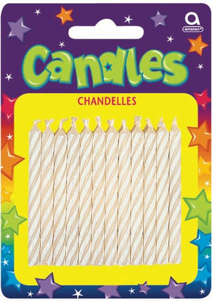 *White Birthday Candles, 24ct