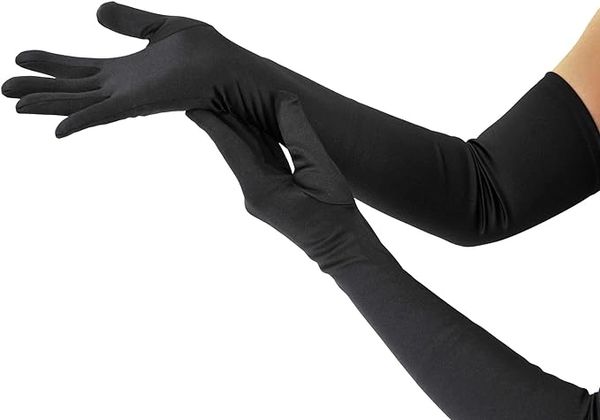 *Long Black Gloves Costume Accessory, 18in - Halloween