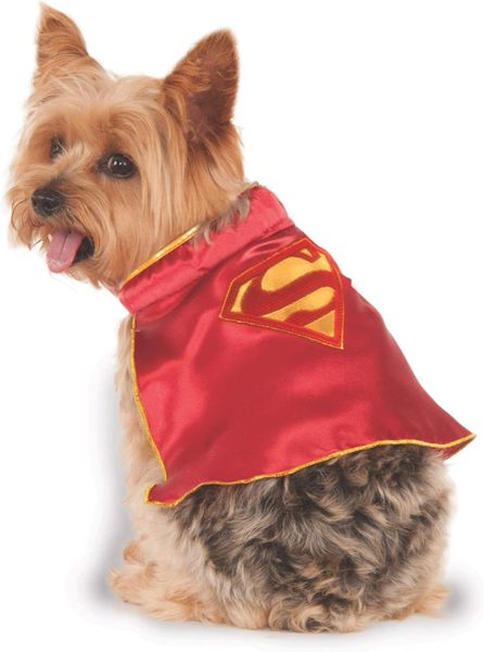 *Superman Superhero Dog Cape, Sm/Med - Pet Costumes - Halloween