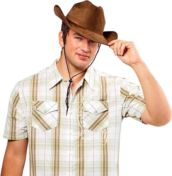 *Brown Cowboy Hat Costume Accessory, Men's - Halloween