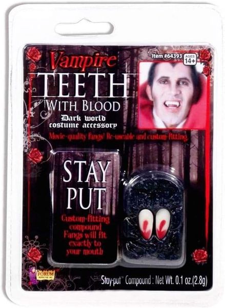 *Vampire Fangs with Blood Costume Accessory - Dracula - Halloween