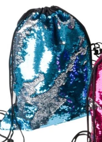 Flip Sequin Blue Backpack - 14 X 16.5in