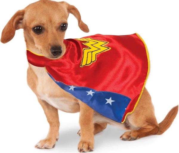 *Wonder Woman Superhero Dog Cape, Medium, Pet Costumes - Halloween