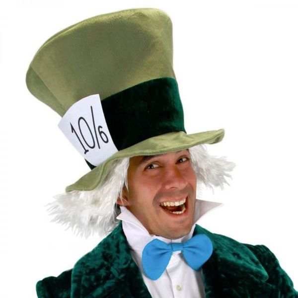 *Alice in Wonderland Mad Hatter Top Hat Costume Accessory, Green - Halloween