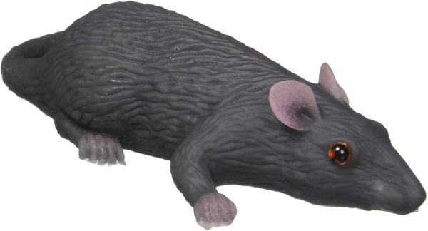 *Gray Rubber Mouse Prank, Life-like, 3.5in - Fake Rodents