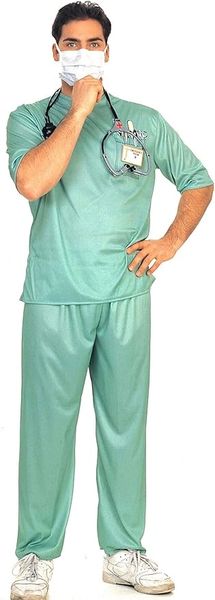 *Emergency Room Medical Surgeon Costume, Men's - Doctor, Scrubs - After Halloween Sale