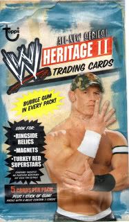 BOGO SALE - Topps Wrestling Heritage Series II Booster Trading Card Pack, 5 cards - 2006