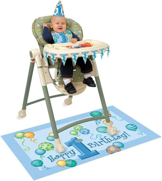 *Boys 1st Birthday High Chair Decoration Kit, - First Birthday Hat